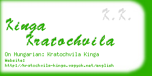 kinga kratochvila business card